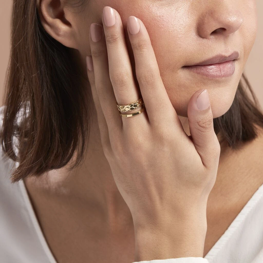 Bague Ajustable Abram Acier Doré – Image 5