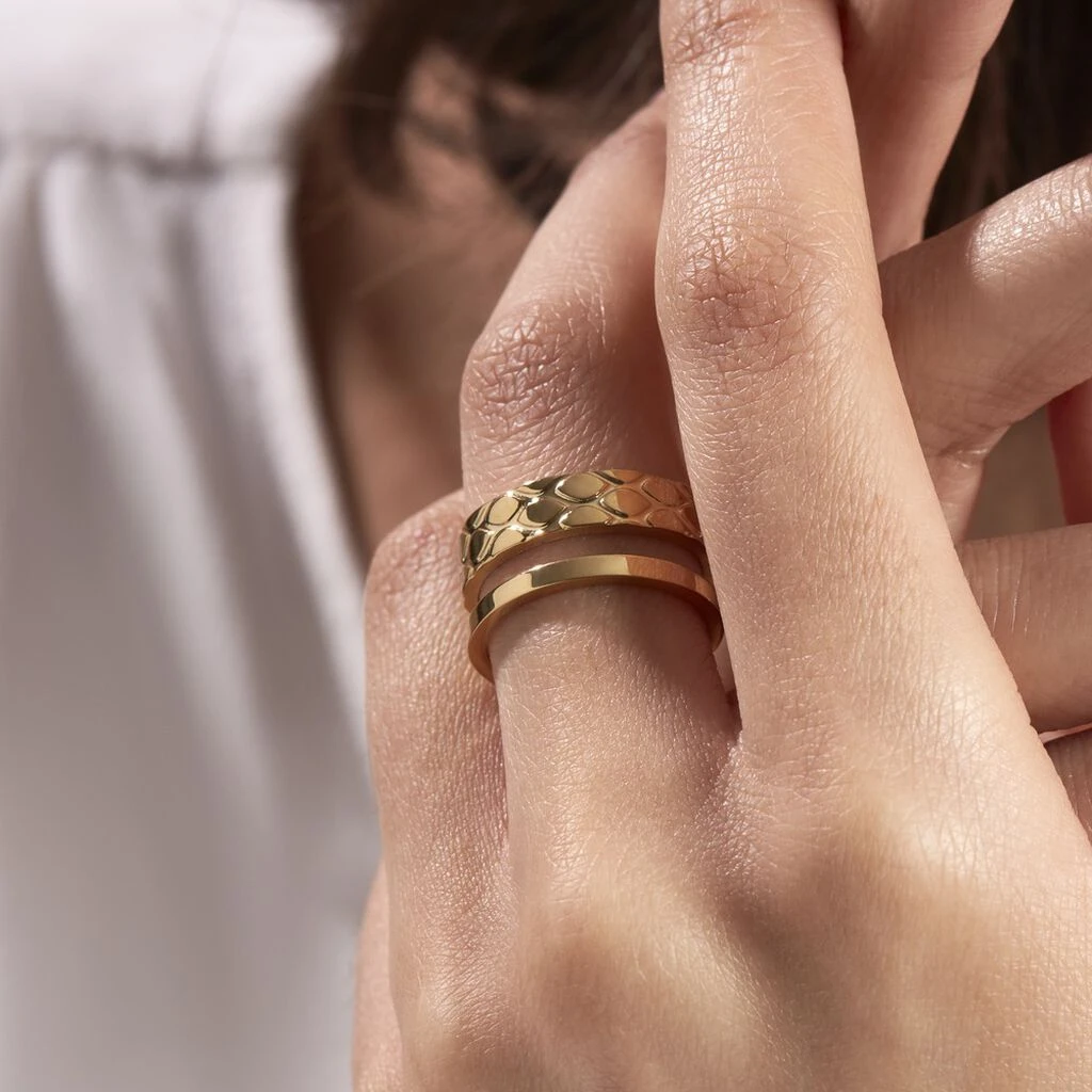 Bague Ajustable Abram Acier Doré – Image 6