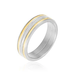 Bague Thelia Acier Bicolore